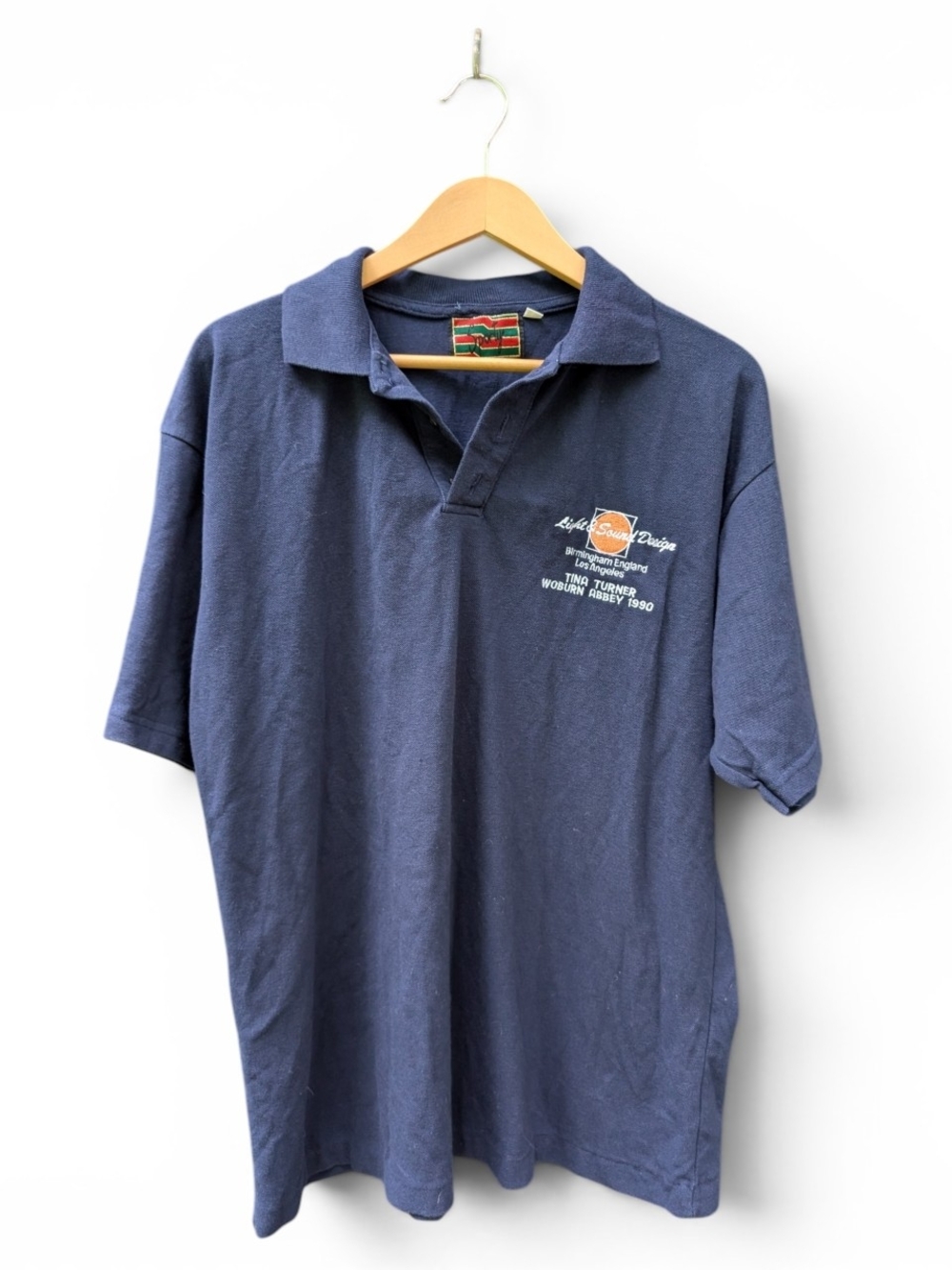 Society Navy Polo with Small Embroidered Chest Graphic